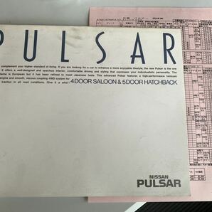 日産 パルサー NISSAN PULSAR カタログ パンフレット コレクション 当時物 1989年モデルの画像1