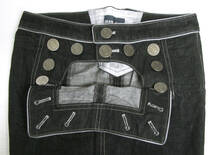 ジャンポール・ゴルチエ Jean Paul GAULTIER 90年代 ブラック デニム スカート 40 Jean Paul GAULTIER Vintage 90's Black Denim Skirt 40_画像7