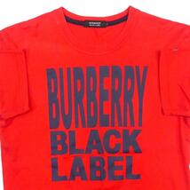 即決★BURBERRY BLACK LABEL★メンズM 廃版 Tシャツ バーバリーブラックレーベル 2 赤 三陽商会正規 カットソー 半袖 刺繍_画像3