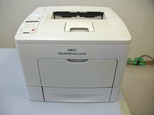 ★中古レーザープリンタ / NEC MultiWriter5500 / 印刷枚数:97,721枚 / 自動両面印刷対応 / 残量不明トナー/ドラム付き ★