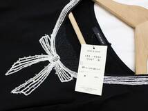 新品*BRODIAEA ブローディア*袖レースリボン刺繍Tシャツ 40_画像3