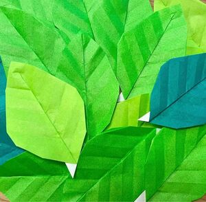 折り紙 新緑 緑 葉っぱ 葉 5月 6月 7月 保育 製作 保育園 幼稚園 施設