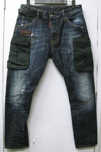 DSQUARED2 ディースクエアード 90年代 ポケット デニム 40 美品 （ ジーンズ DSQ2 DSQUARED2 90's Vintage Denim Pants MADE IN ITARY