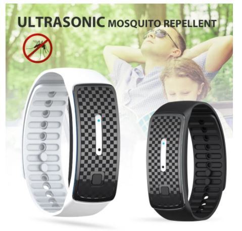 送料無料 超音波 虫よけ 蚊 ブレスレット USB給電式 害虫駆除器 リストバンド 腕輪 f10