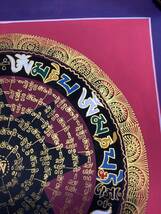 《 チベット密教　新品　1点物 》 手描き　タンカ　曼荼羅　マンダラ　梵字　54_画像3