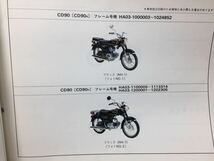 7151 ホンダ CD90 HA03 パーツカタログ パーツリスト 5版 平成5年4月_画像3