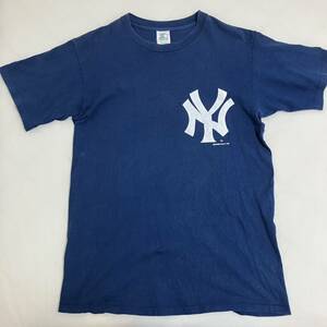 即決 90s USA製 ヤンキース tシャツ starter mlb yankees ニューヨーク ネイビー 紺 ヴィンテージ //hanes ヘインズ oneita オニータ anvil