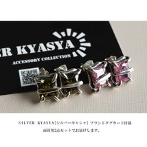 ジルコニアピアス 1粒 シルバー925 CZ 一粒ピアス スタッドピアス 両耳 2点 グリーン 金属アレルギーフリー (グリーン)_画像9