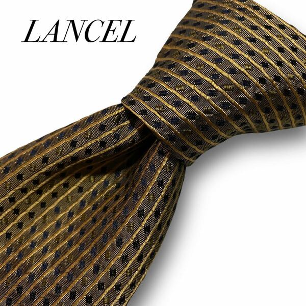 LANCEL ランセル ゴールド シルク ネクタイ