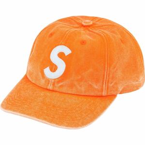 【新品未使用】 23SS 新品 SUPREME シュプリーム PIGMENT CANVAS S LOGO 6 PANEL CAP キャップ 帽子 ぼうし ORANGE オレンジ 即決早い者勝