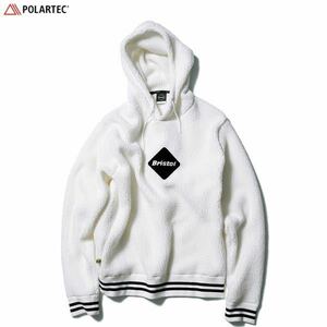 【良品】 FCRB f.c real bristol エフシーレアルブリストル SOPHNET ソフネット POLARTER BOA FLEECE PULLOVER HOODY フーディ パーカー 白