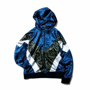 【美品】【リバーシブル】 SOPHNET ソフネット REVERSIBLE HOOD BLOUSON リバーシブルブルゾン フードジャケット BLUE ブルー 青 即決あり