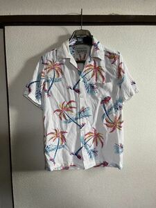 【即決】【送料最安360円】 WACKO MARIA ワコマリア ALOHA SHIRTS アロハシャツ ヤシの木 半袖 WHITE ホワイト 白色 即決早い者勝ち