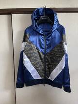 【美品】【リバーシブル】 SOPHNET ソフネット REVERSIBLE HOOD BLOUSON リバーシブルブルゾン フードジャケット BLUE ブルー 青 即決あり_画像3