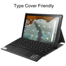 ASUS Chromebook CM3 10.5インチ専用 PU革 TPU スマート カバー ケース 二つ折り キーボード収納対応 ローズゴールド_画像4