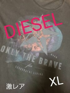 DIESEL/ディーゼル ロゴ入り半袖 紺色 XL 激レア 値下げしました！買い得(o^-')b ! 即決！