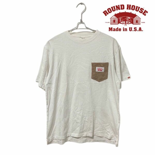 【匿名配送】ROUND HOUSE ラウンドハウス メンズ半袖 ポケットTシャツ L size
