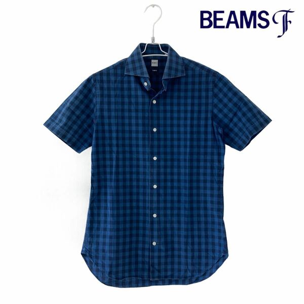 【匿名配送】BEAMS Fビームスエフ メンズチェックシャツ XS 半袖シャツ チェック柄 ボタンシャツ