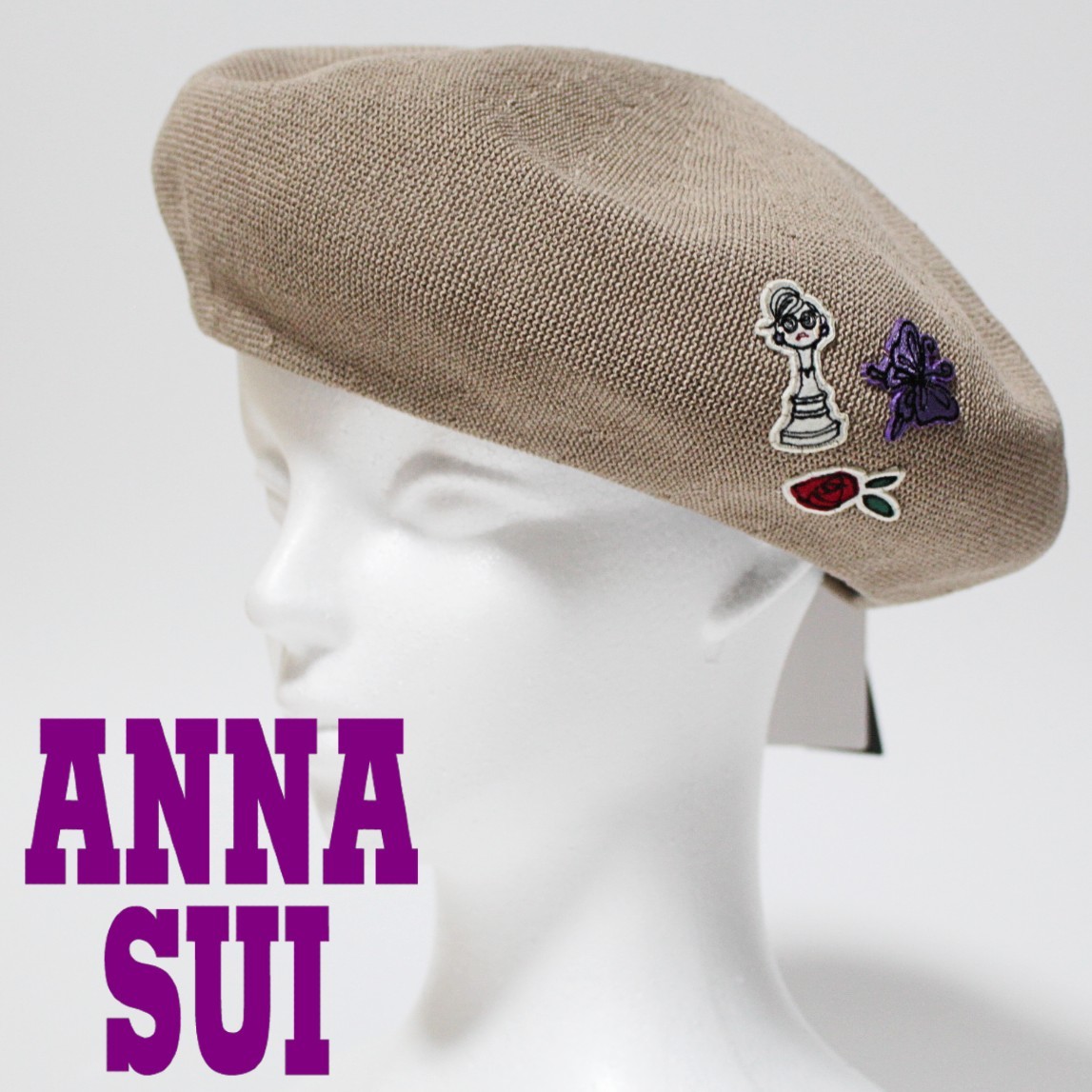 未使用 ANNA SUI アナスイ ウールベレー帽 BLACK｜PayPayフリマ