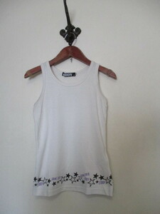 ZIDDY white print go in tank top size 140(USED)52223②