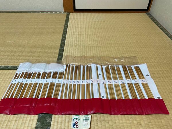 最高級竹製毛糸編針　目数リング、段数リング付