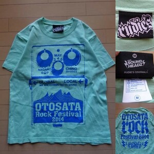 【OTOSATA rock Festival 2014×RUDIE'S】半袖 コラボ Tシャツ メロングリーン Mサイズ (ルーディーズ)
