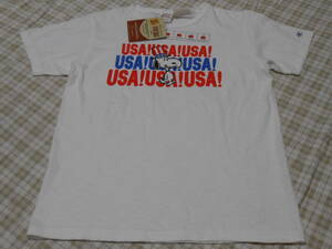 新品！限定！チャンピオンｘスヌーピー　USAデザイン　Tシャツ　ホワイト　L　白　ランナータグ　ランタグ　ロチェスター　ラスト1着