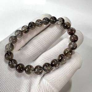 ハイクオリティ 透明度高い プラチナルチルブレスレット 3 ルチルクォーツ