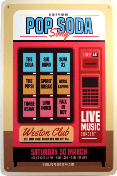 ☆SALE☆ ジュークボックス ブリキ看板 20×30cm A4サイズ ROCK 音楽 インテリア雑貨 JUKE BOX