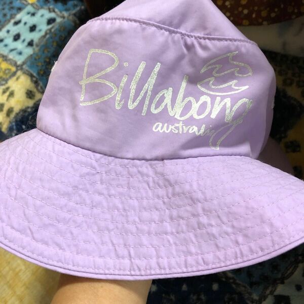 BILLABONG ビラボン 紐付きハット 紫 男女兼用