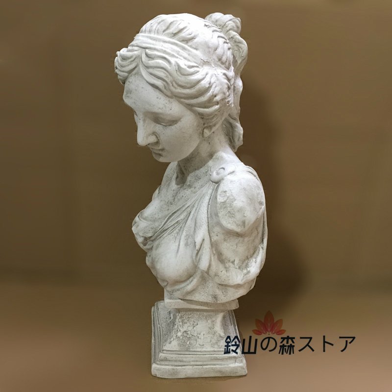 A goddess with an impressive soft expression. Greek mythology. Goddess statue. Display. Bust. Western sculpture. Statue. Object. Miscellaneous goods. Nordic. Distressed finish. Handmade. Resin., Interior accessories, ornament, Western style