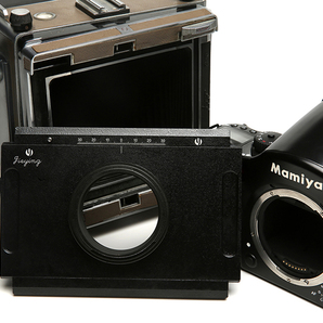 マミヤ Mamiya645マウントアダプター 4x5大判カメラ用 縦横に回転