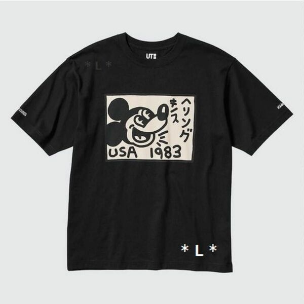 ミッキーマウス x キース・へリング UT グラフィックTシャツ（半袖・オーバーサイズ）