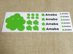 ameba ロゴステッカー シールセット 白