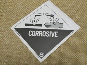 JAL CORROSIVE シール ステッカー 紙製