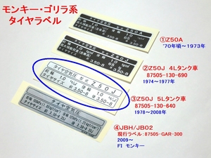 * highest precise repeated reality Honda Monkey tire label Z50J 5L tanker *2/ 1978~08 year 87505-130-640/Z50A/Z50J/4L tanker /5L tanker /87505-GAR-300