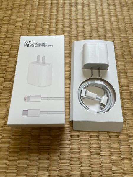 PD充電器 20W USB-C電源アダプタ PD急速充電ケーブル【2点セット】