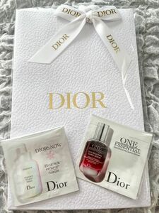 ディオール　ショッパー　サンプル　美容液　薬用美容液　ワン　エッセンシャル　セラム　スノー　アルティメット　Dior 紙袋　