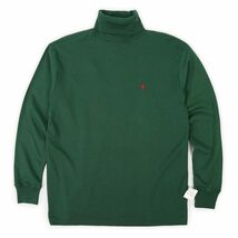 ポロラルフローレン POLO RALPH LAUREN 未使用 デッドストック 90's タートルネックカットソー ロンT (-9424) グリーン / 緑 XL_画像1