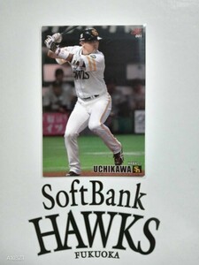 NPB カルビー プロ野球 チップス 2015年 第1弾 レギュラーカード 福岡ソフトバンクホークス 001 内川 聖一 背番号1 右打者 最多安打2回受賞