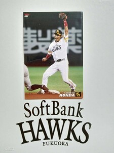 NPB カルビー プロ野球 チップス 2014年 第1弾 レギュラーカード 福岡ソフトバンクホークス 027 本多雄一 背番号46 05.社会人ドラフト5位