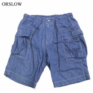 orslow オアスロウ 春夏 インディゴ★ イージー デニム カーゴ ショート パンツ ジーンズ Sz.S　メンズ 日本製　I3B00016_6#P