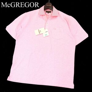 【新品 未使用】 McGREGOR マクレガー 春夏 ロゴ刺繍★ 半袖 鹿の子 ポロシャツ Sz.M　メンズ　I3T00138_6#A