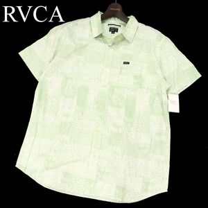 【新品 未使用】 RVCA ルーカ 春夏 総柄デザイン★ 半袖 リラックス シャツ Sz.M　メンズ　I3T00136_6#A