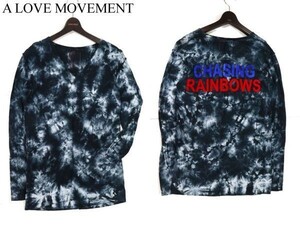 A LOVE MOVEMENT アラブムーブメント CHASING RAINBOWS★ タイダイ染め 長袖 カットソー ロンTシャツ Sz.M位　メンズ　G3T00053_1#F