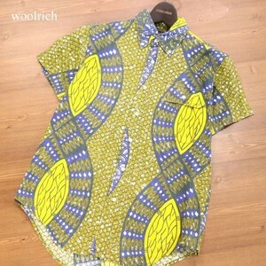 USA製★ woolrich WOOLEN MILLS ウールリッチ ウーレンミルズ 春夏 総柄★ 半袖 ボタンダウン シャツ Sz.XS　メンズ　G3T01594_5#A