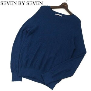 SEVEN BY SEVEN セブンバイセブン 通年~春夏★ 薄手 ウール ニット セーター カットソー Sz.L　メンズ 日本製　G3T00656_2#J