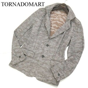 美品★ TORNADOMART トルネードマート 通年 迷彩 カモフラ★ ダブル ラッセル 返し衿 ジャケット Sz.L　メンズ　G3T00447_2#O