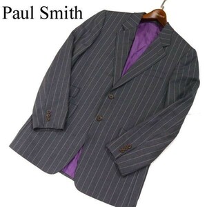 Paul Smith ポールスミス The British Collection 最高級ライン★ 通年 ストライプ テーラード ジャケット Sz.L　メンズ　G3T00242_1#O