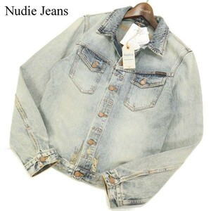 【新品 未使用】 Nudie Jeans ヌーディージーンズ 【KENNY】 ヴィンテージ加工★ デニム ジャケット Gジャン Sz.S　メンズ　G3T00352_2#O